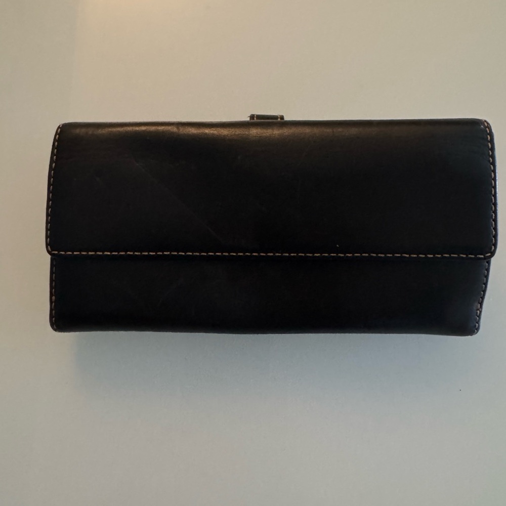 Vintage Coach Black Leather Wallet